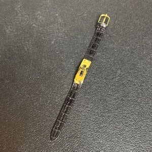 Black Croc Genuine Leather Kelly Bracelet